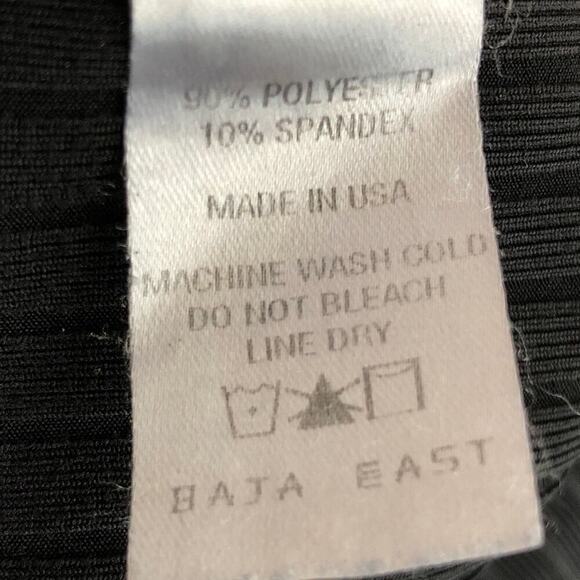 Baja East Dress Striped Drastic One Shoulder Long Sleeve Sheath Mini Black 2 - Picture 9 of 10